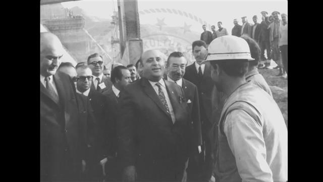 Başbakan Demirel'in Keban Barajı İnşaatı Gezisi